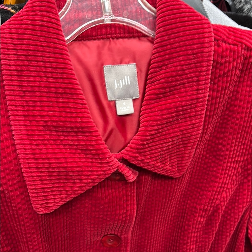 J. Jill Women's Red Corduroy Jacket